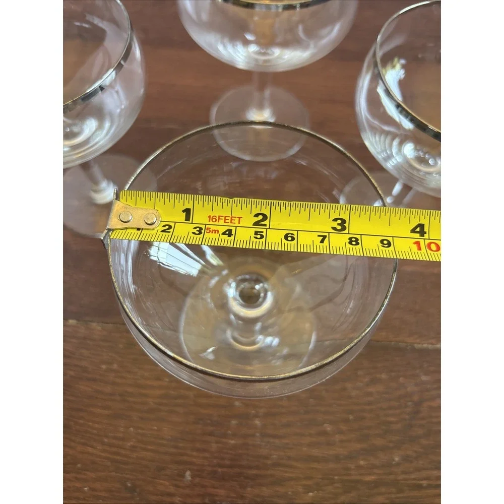 Set Of  4 Tiffin-Franciscan Dawn Clear ‎ Liquor Cocktail Glasses